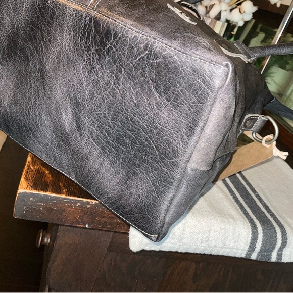 NWT Bed Stu Leather Rachel Shoulder Crossbody Bag Tote Black Rustic Retail $345 - Picture 10 of 13